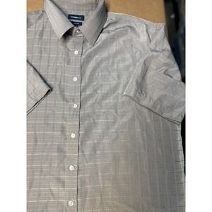 Croft & Barrow X-Large Short Sleeve Button Down Grey Shirt